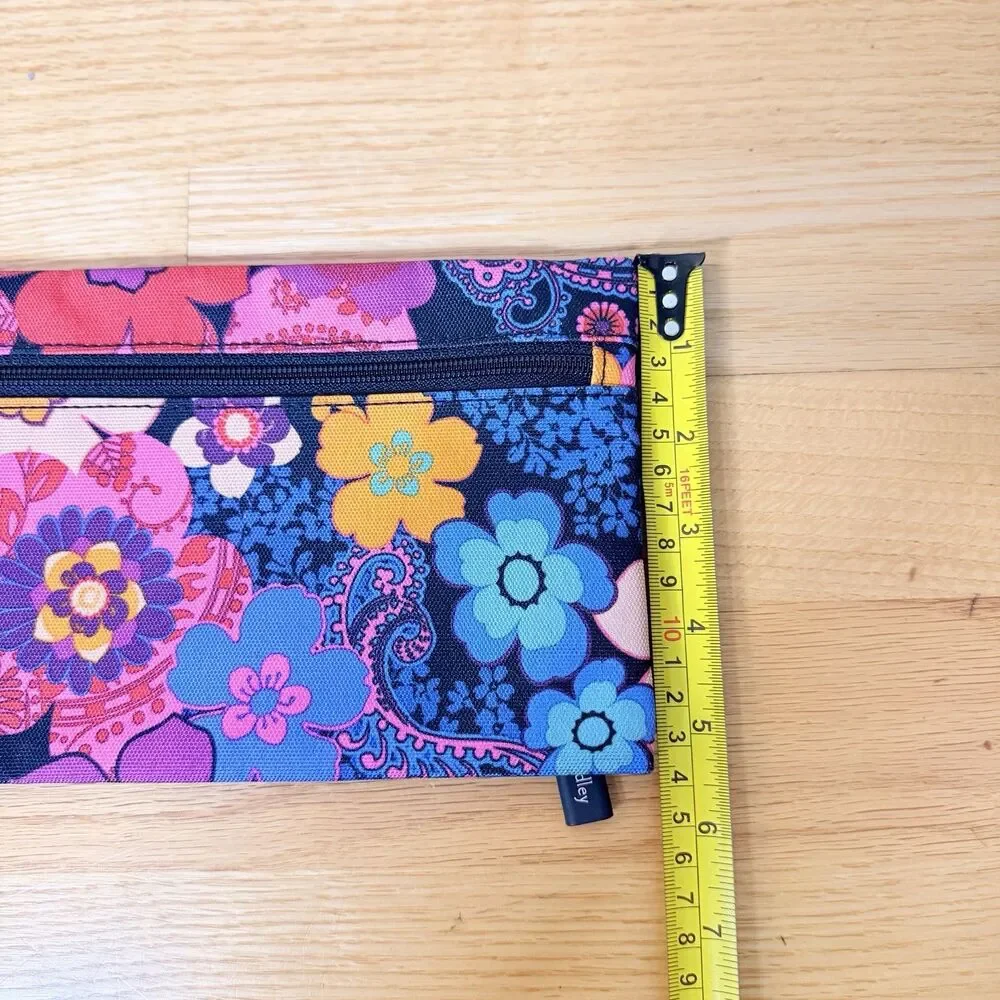 Vera Bradley Floral Fiesta Zip Pouch Cosmetic Pencil Case Multi GUC Maximalism